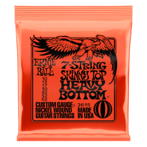 Ernie Ball 7-String Skinny Top Heavy Bottom Slinky Electric Guitar Strings (10-62)