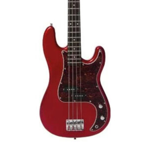 SX SPB62 4 String Precision Bass Guitar – Flame Red