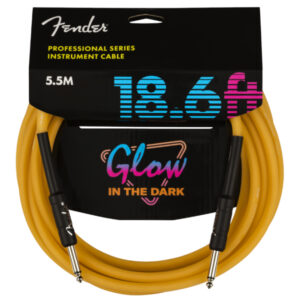 Fender Professional Series Glow in the Dark Instrument Cable – 5.5m – Orange