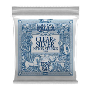 ERNIE BALL ERNESTO PALLA NYLON CLEAR AND SILVER CLASSICAL STRINGS