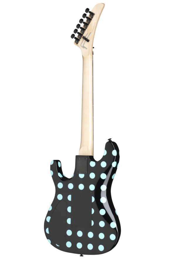 Kramer Nightswan Electric Guitar - Black with Blue Polka Dots - Image 2