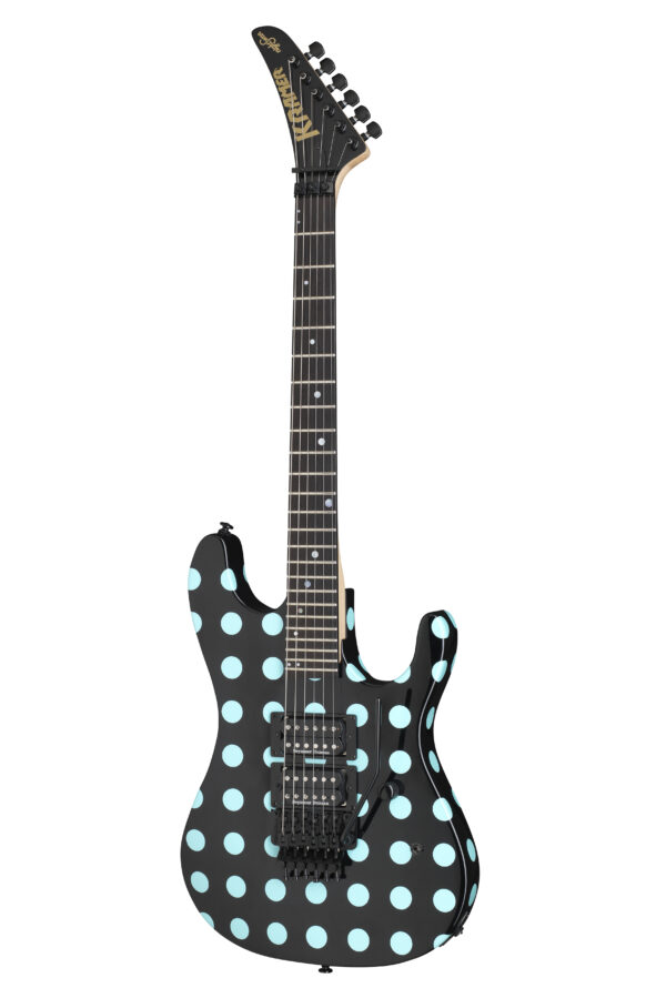Kramer Nightswan Electric Guitar - Black with Blue Polka Dots