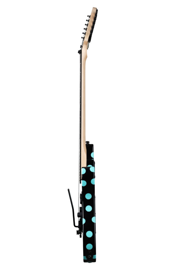 Kramer Nightswan Electric Guitar - Black with Blue Polka Dots - Image 7