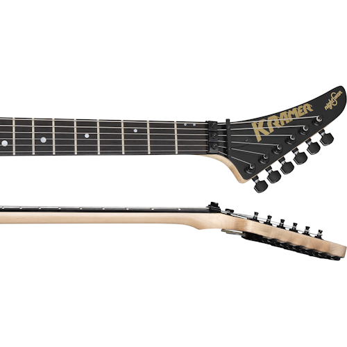 Kramer Nightswan Electric Guitar - Black with Blue Polka Dots - Image 8