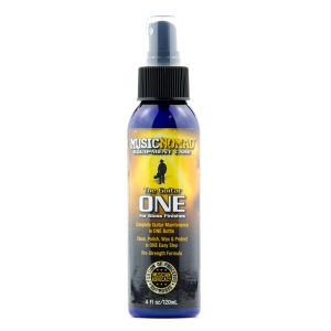 MusicNomad MN103 Guitar ONE All-in-1 Cleaner, Polish, and Wax, 4 oz.