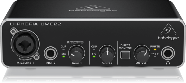Behringer U-PHORIA UMC22 Audiophile 2x2 USB Audio Interface - Image 2