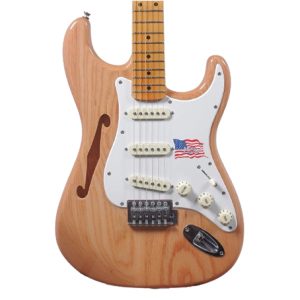 SX SST Ash Strat Electric Semi Hollowbody Guitar – Natural