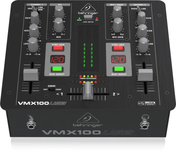 Behringer VMX100USB 2-Channel DJ Mixer - Image 4