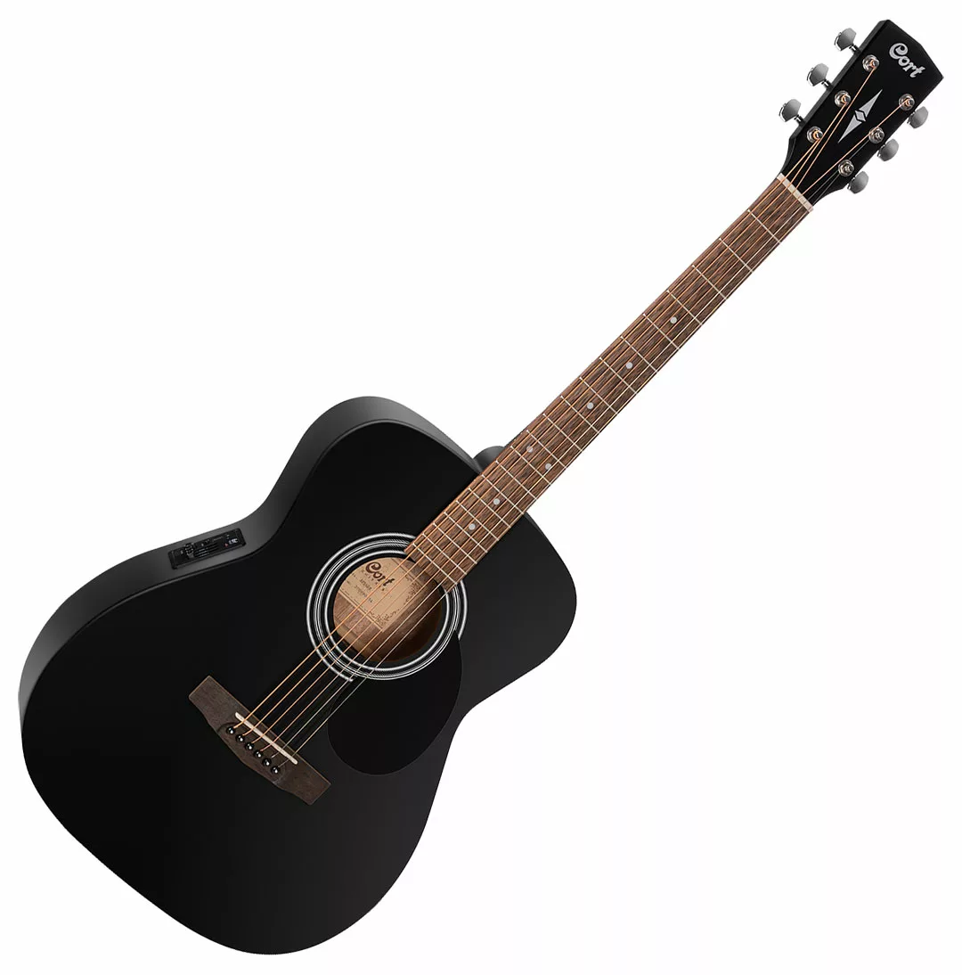 Cort AF510E Acoustic Guitar – Black Satin - Image 3
