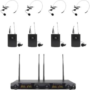Lane PRO M604 Wireless Headset and Lapel Microphone System