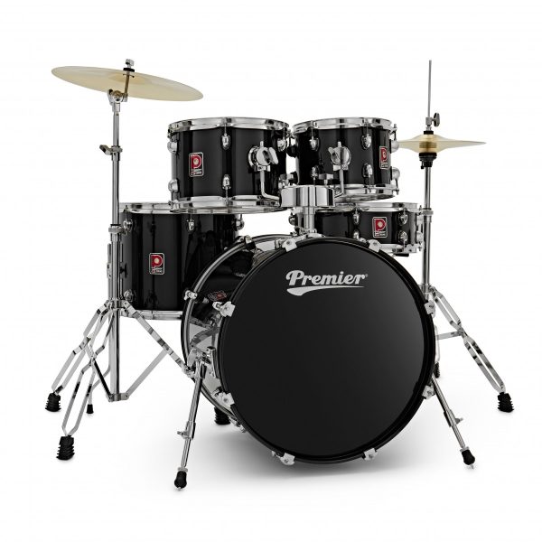 Premier Revolution 5 piece Drum Kit with 20 Inch Kick Drum - Black
