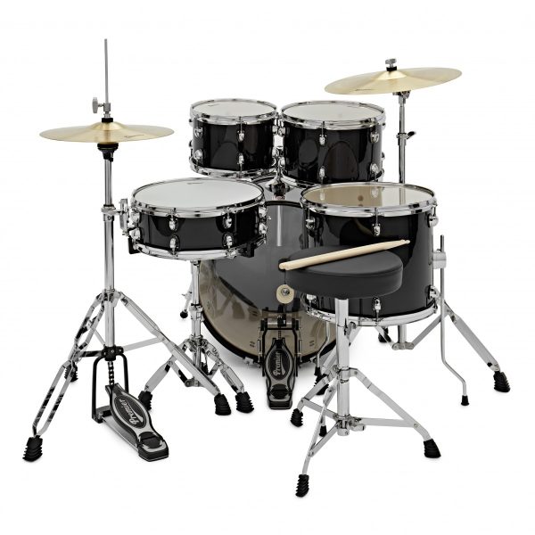 Premier Revolution 5 piece Drum Kit with 20 Inch Kick Drum - Black - Image 2