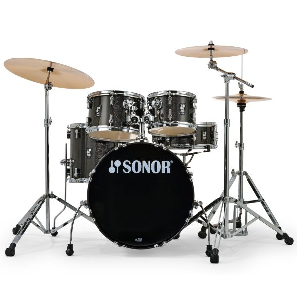 Sonor AQX Studio 5-piece Drum Set - Black Midnight Sparkle