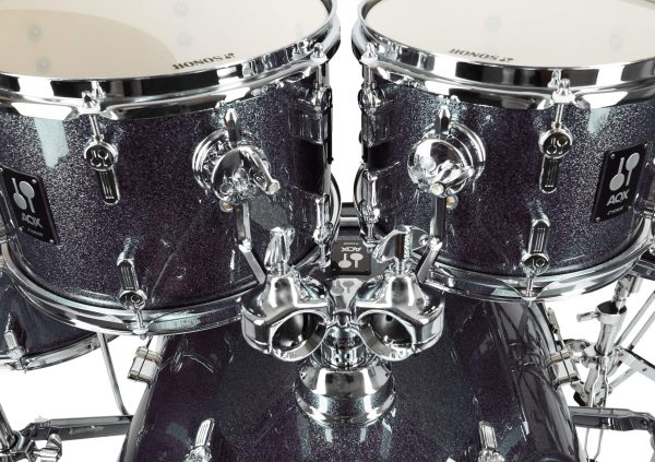 Sonor AQX Studio 5-piece Drum Set - Black Midnight Sparkle - Image 2