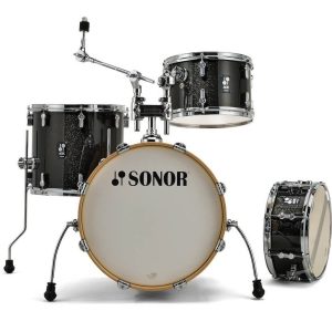 Sonor AQX Jazz 4-piece Shell Pack - Black Midnight Sparkle