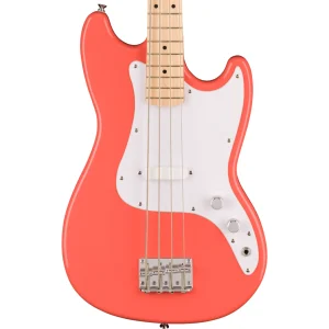 Fender Squier Sonic Bronco 4 String Bass Guitar - Tahitian Coral