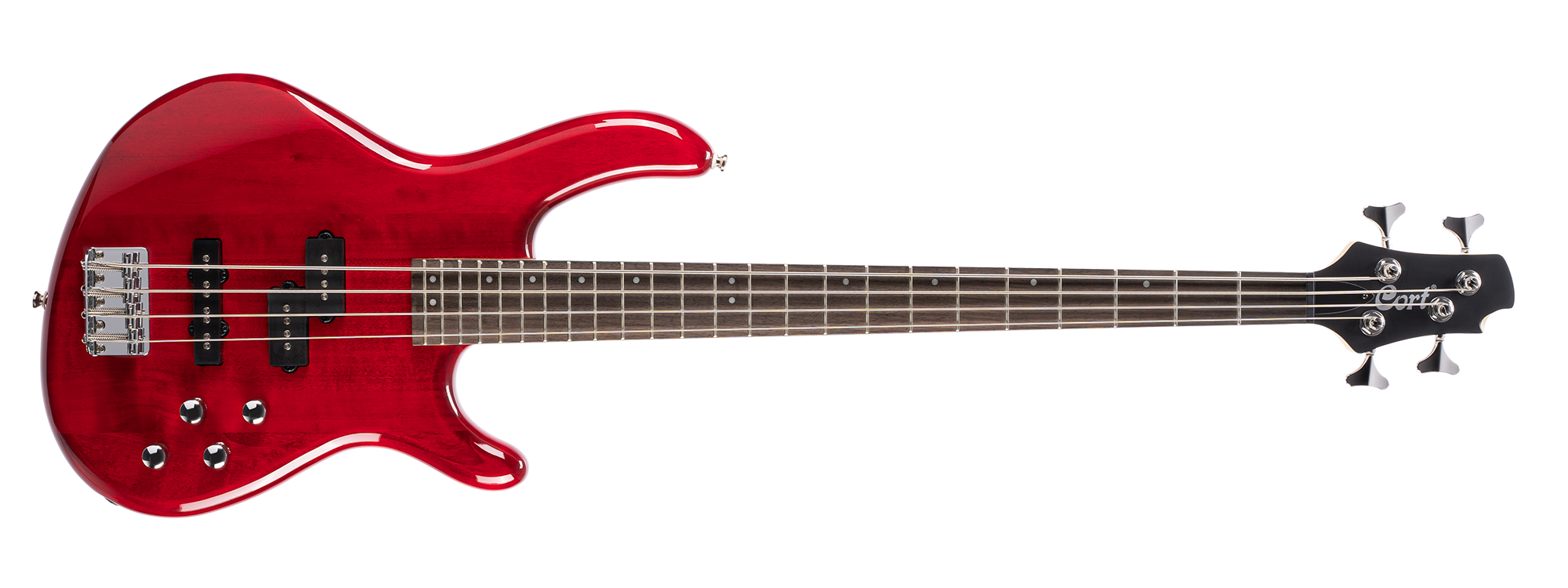 Cort Action Plus 4-String Bass Guitar – Red - Image 2