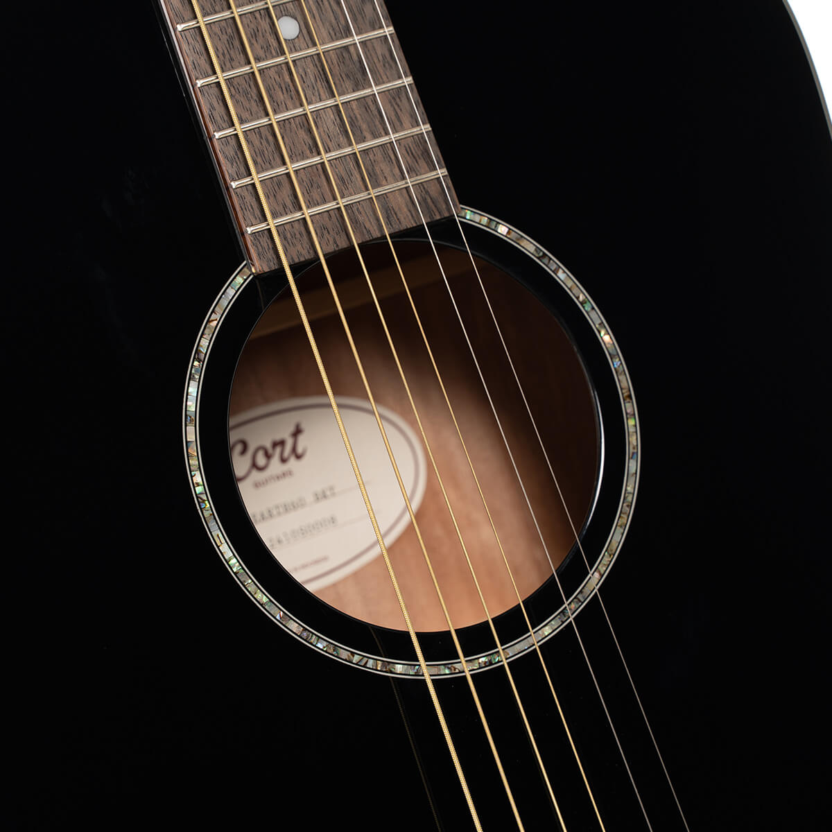 Cort Earth60CE Acoustic-Electric Guitar – Black - Image 7