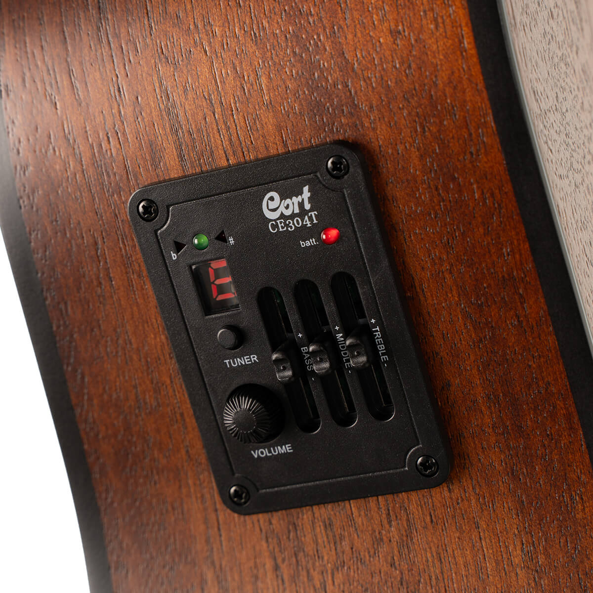 Cort Earth60MCE Acoustic-Electric Guitar – Mahogany Natural - Image 7